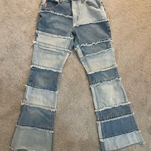 Y2K 90’s Zana Di Blue Patchwork Flare Bootcut Jeans